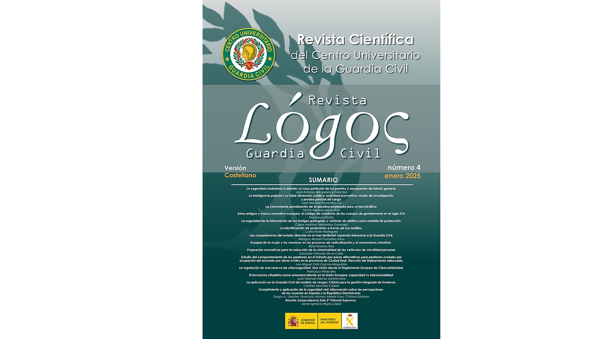 ¡Ya disponible el número 4 de la Revista Logos Guardia Civil!